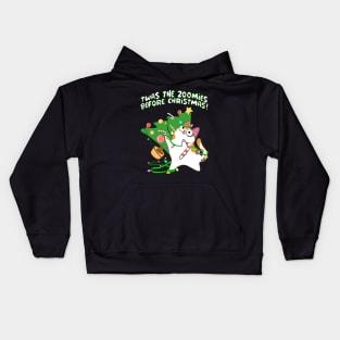 Twas the Zoomies Before Christmas Calico Cat Gone Crazy funny xmas Kids Hoodie